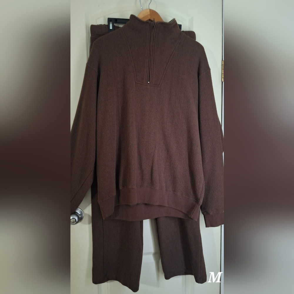 ORVIS‎ MEDWAY JOGGING SUIT  TRAVEL CASUAL L Chocolate Brown Longwear Travel Boho
